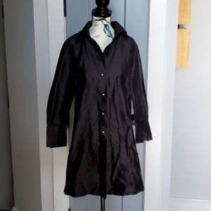 Frascara Black Silk Tunic Top